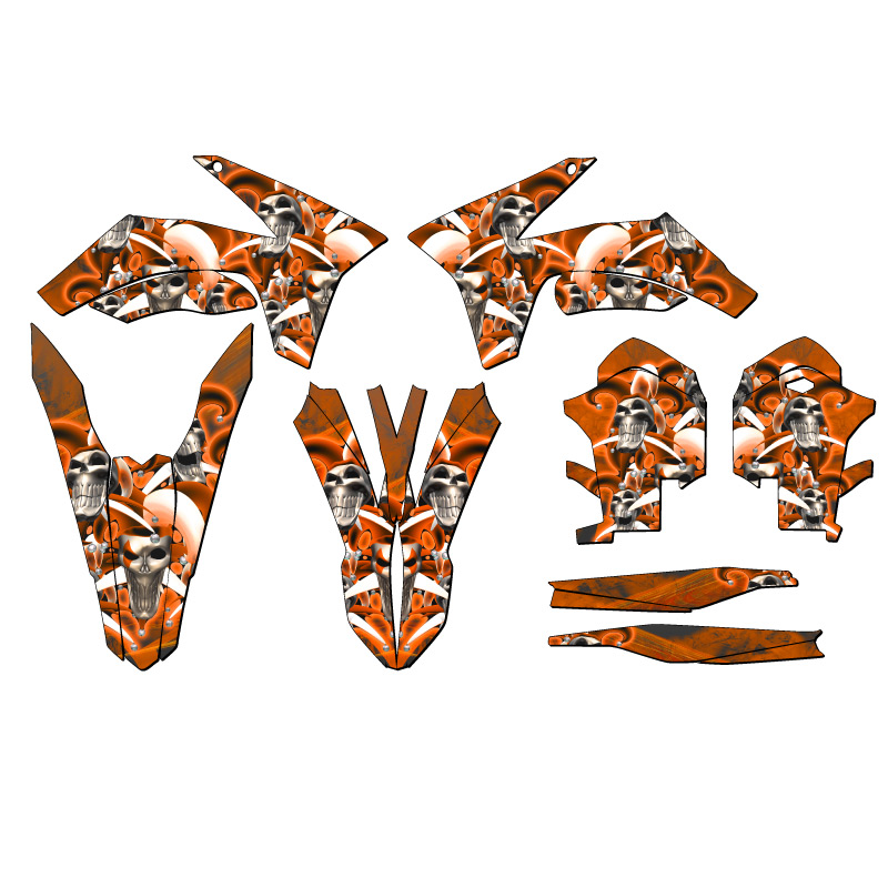 2011-2012 XCF JESTER Orange Senge Graphics Kit Compatible with KTM - Imagen 2 de 10