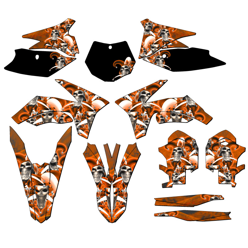 2011-2012 XCF JESTER Orange Senge Graphics Kit Compatible with KTM - Imagen 5 de 10