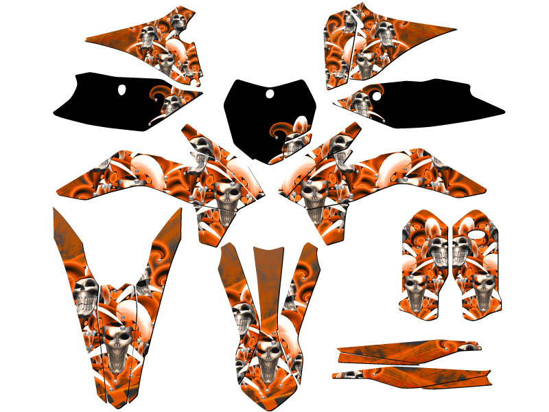 XCF JESTER 2015 Orange Senge kit de gráficos compatible con KTM - Imagen 5 de 10