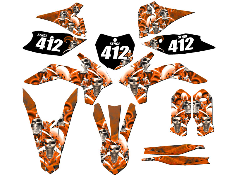 XCF JESTER 2015 Orange Senge kit de gráficos compatible con KTM - Imagen 8 de 10