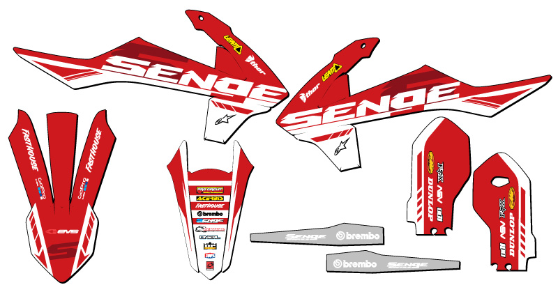 Kit de gráficos MC 85 RAVEN 2021-2024 Red Senge compatible con GASGAS - Imagen 2 de 10