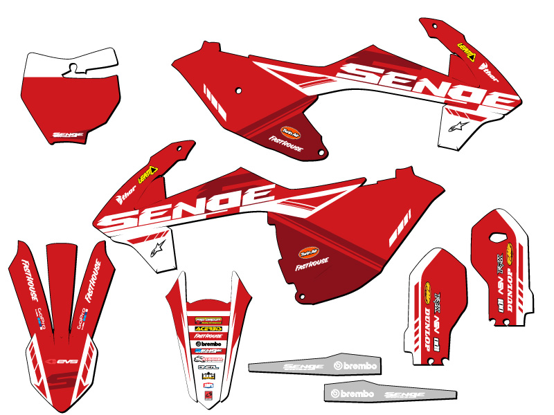 Kit de gráficos MC 85 RAVEN 2021-2024 Red Senge compatible con GASGAS - Imagen 5 de 10
