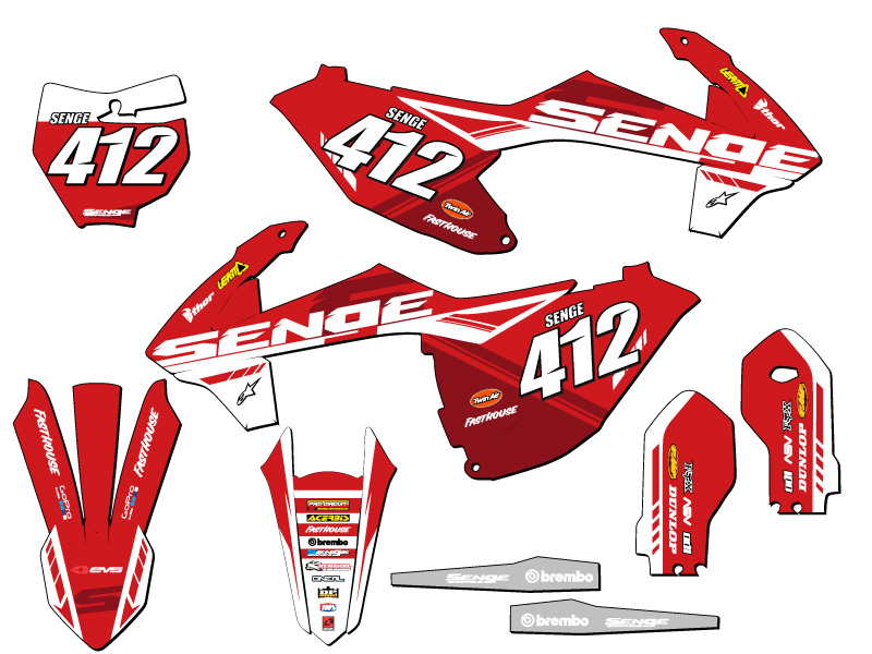 Kit de gráficos MC 85 RAVEN 2021-2024 Red Senge compatible con GASGAS - Imagen 8 de 10