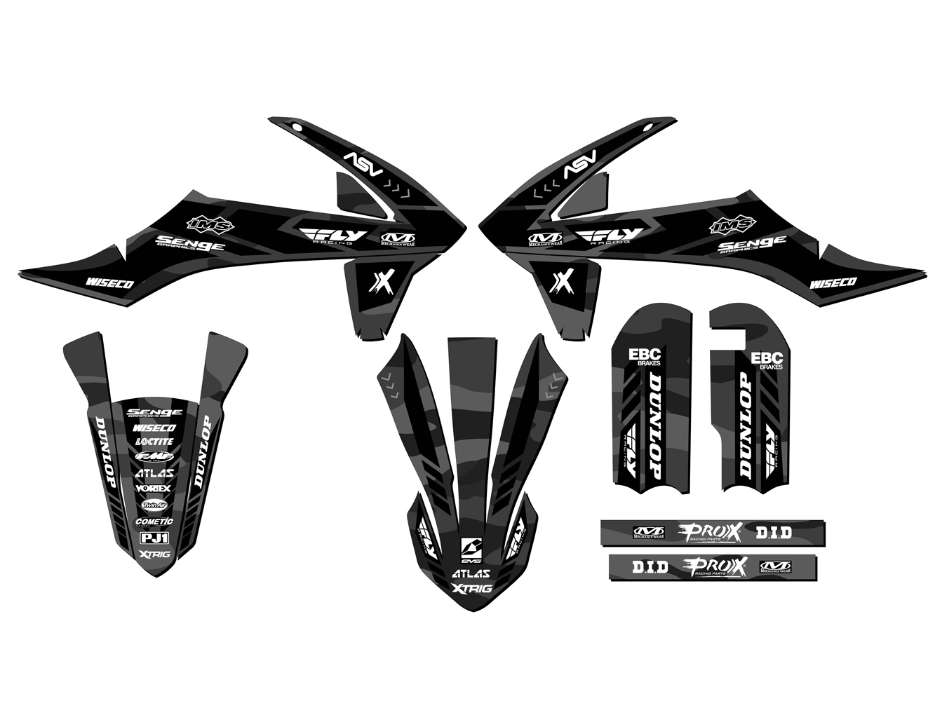 2016-2018 SX 50 APACHE Grey Senge Graphics Kit Compatible with KTM - Picture 2 of 10