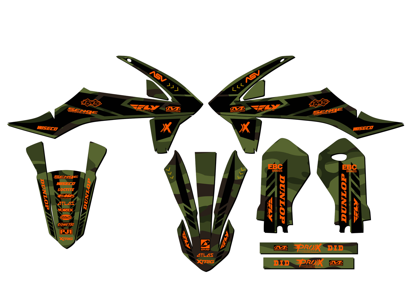 2019-2023 SX 50 APACHE Green Senge Graphics Kit Compatible with KTM - Picture 2 of 10