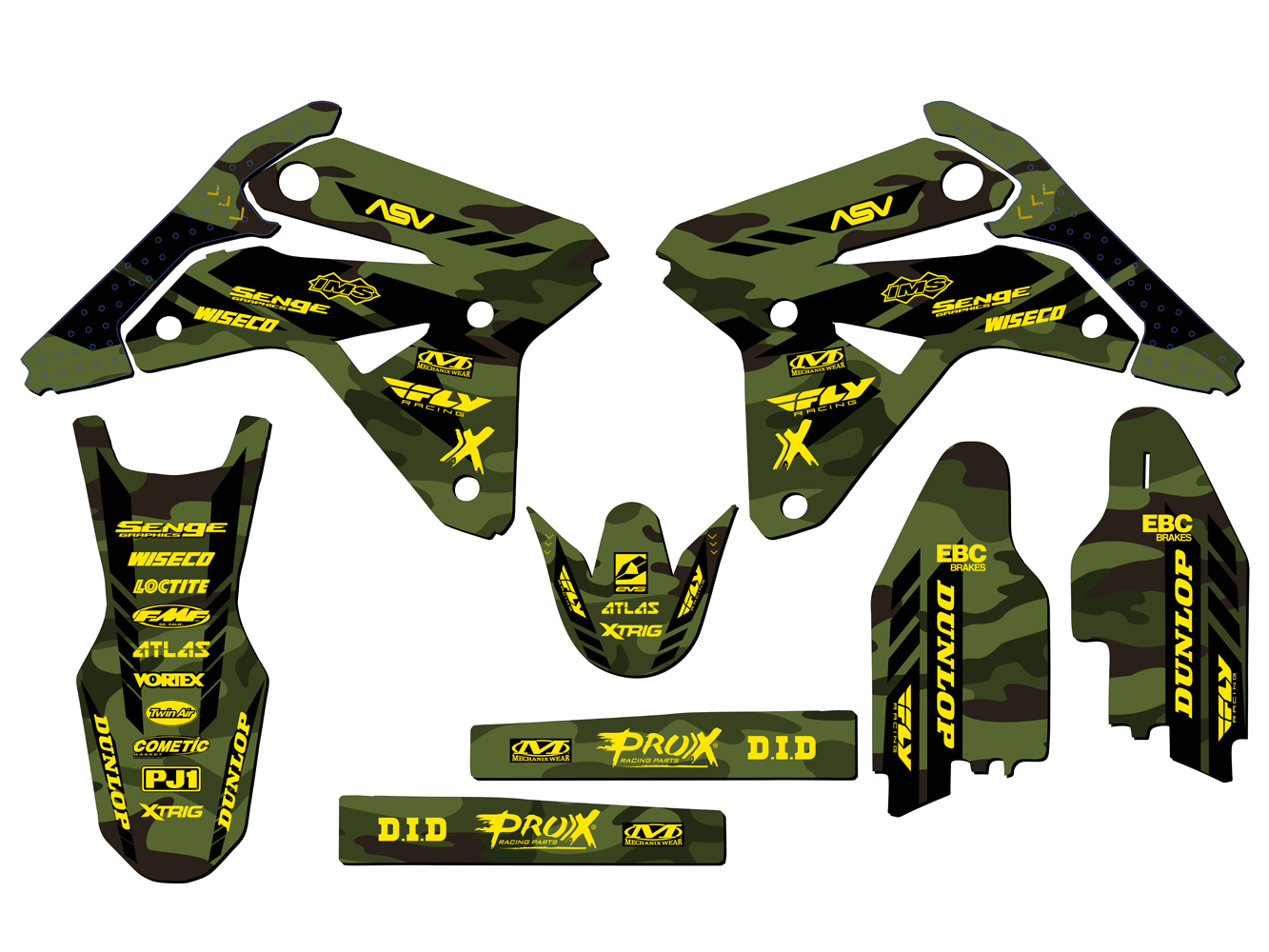 RMZ 450 APACHE 2007 Green Senge kit de gráficos compatible con Suzuki - Imagen 2 de 10