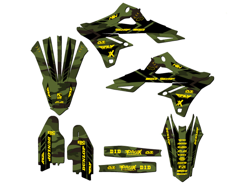 2018-2023 RMZ 450 APACHE Green Senge Graphics Kit Compatible with Suzuki - Picture 2 of 10