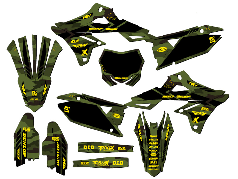 2018-2023 RMZ 450 APACHE Green Senge Graphics Kit Compatible with Suzuki - Picture 5 of 10