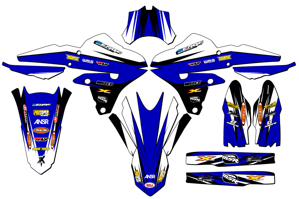 2014-2019 fits CYCRA POWERFLOW YZ 250 FX VELOCITY Blue Senge Graphics Kit - Bild 2 von 10