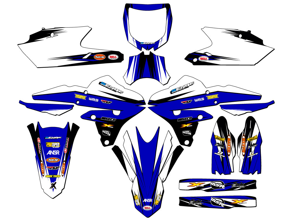 2014-2019 fits CYCRA POWERFLOW YZ 250 FX VELOCITY Blue Senge Graphics Kit - Bild 5 von 10