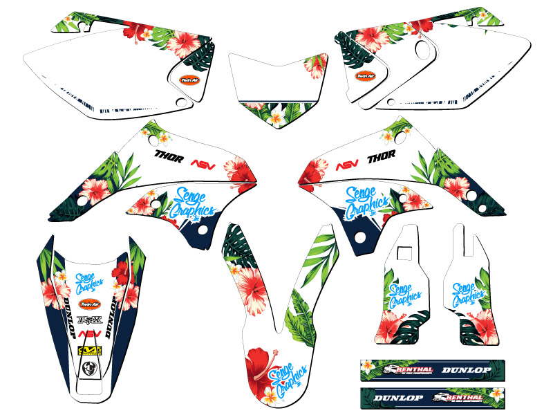 Kit de gráficos Senge 2008-2018 KLX 450 TROPICAL blanco compatible con Kawasaki - Imagen 5 de 10