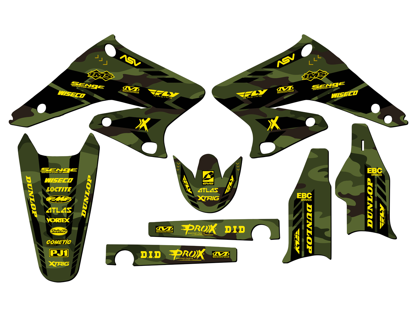 2004-2006 RMZ 250 APACHE Green Senge Graphics Kit Compatible with Suzuki - Picture 2 of 10