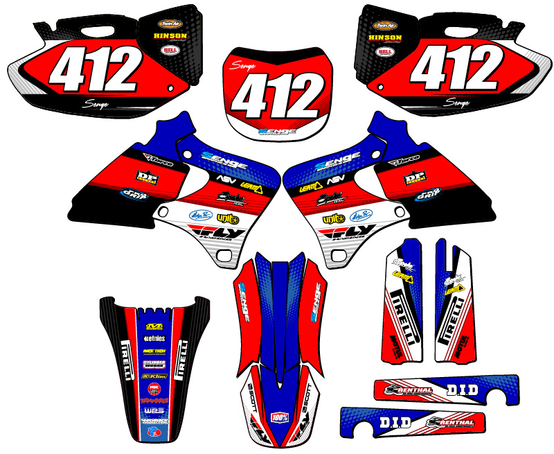 1998-2002 YZ 426 F RICOCHET Blue Senge Graphics Kit Compatible with Yamaha - Picture 8 of 10