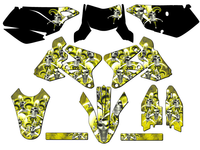2005-2023 DRZ 400 SM JESTER Yellow Senge Graphics Kit Compatible with Suzuki - Picture 5 of 10