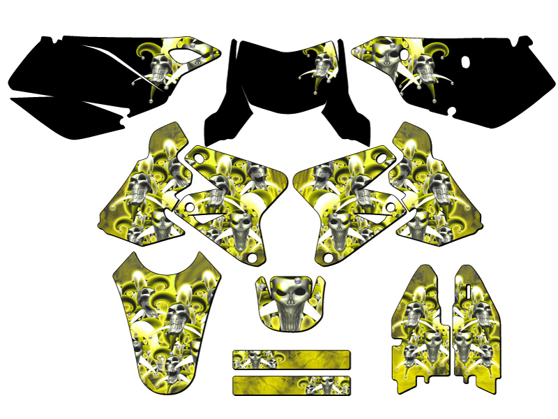 2005-2023 DRZ 400 JESTER Yellow Senge Graphics Kit Compatible with Suzuki - Picture 5 of 10