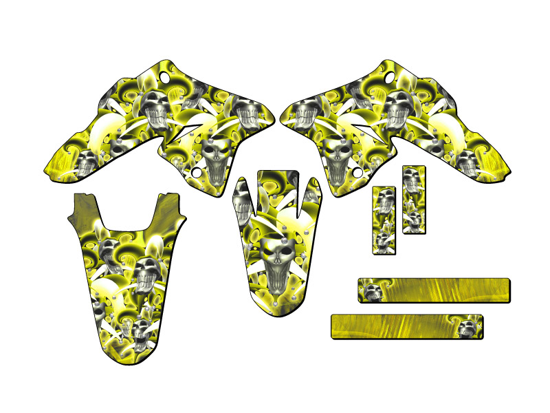 2008-2023 DRZ 125 JESTER Yellow Senge Graphics Kit Compatible with Suzuki - Picture 2 of 10