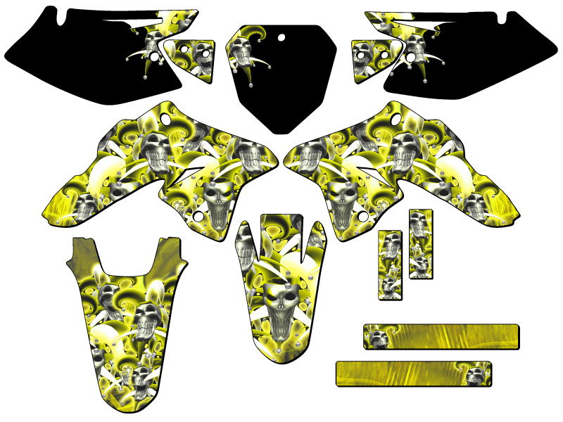 2008-2023 DRZ 125 JESTER Yellow Senge Graphics Kit Compatible with Suzuki - Picture 5 of 10