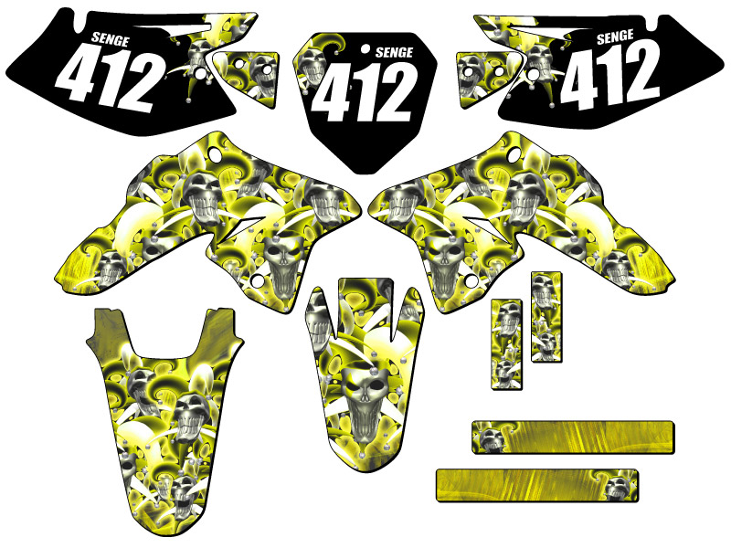 2008-2023 DRZ 125 JESTER Yellow Senge Graphics Kit Compatible with Suzuki - Picture 8 of 10
