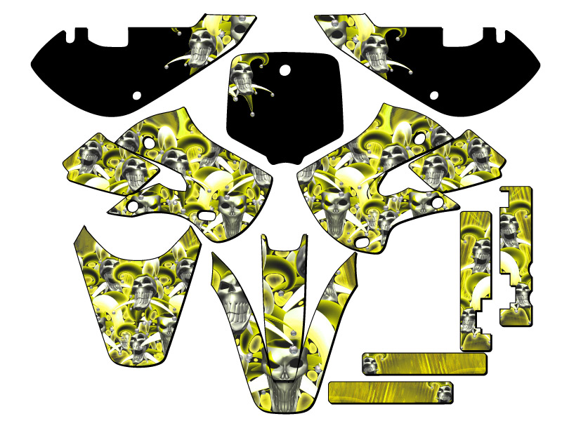 2000-2009 DRZ 110 JESTER Yellow Senge Graphics Kit Compatible with Suzuki - Picture 5 of 10