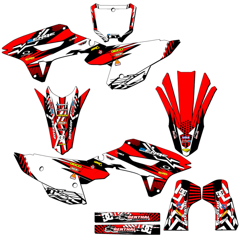 2021-2023 CRF 450 RX MAYHEM Red Senge Graphics Kit Compatible with Honda - Picture 5 of 10