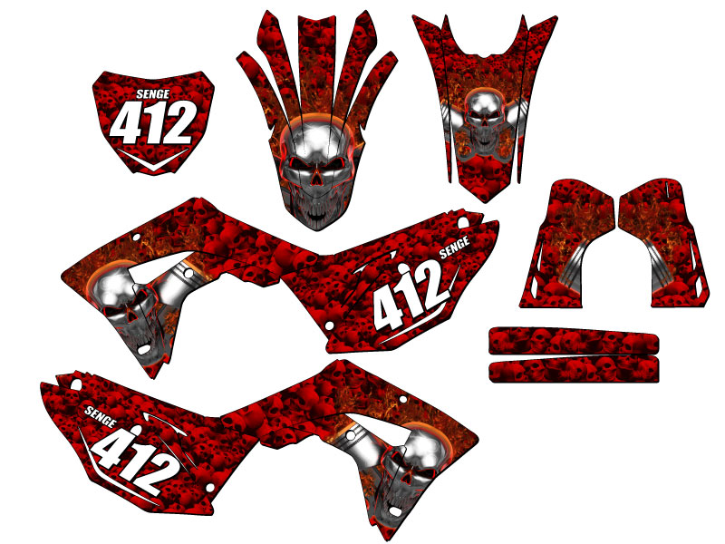 CRF 450 RX 2019-2020 2019-2020 ENGRANAJE FLAMING ENGRANAJE rojo compatible con... - Imagen 8 de 10