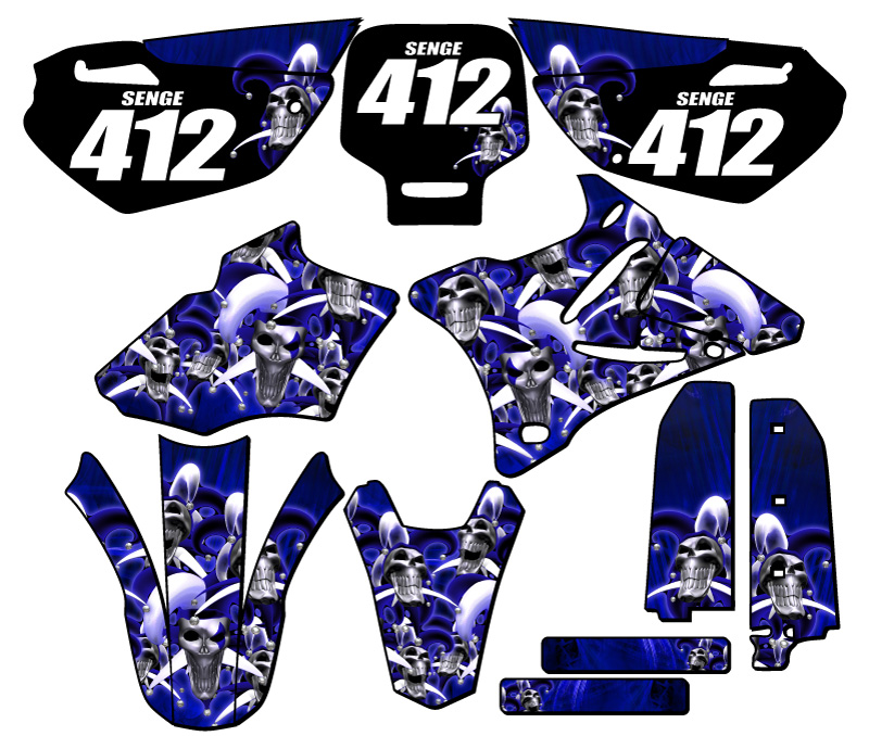 Kit de gráficos YZ 85 JESTER 2002-2014 Blue Senge compatible con Yamaha - Imagen 8 de 10