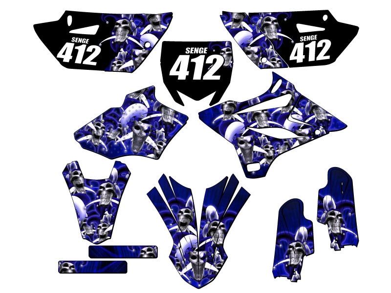 Kit de gráficos Jester Blue Senge 2019-2021 YZ 85 compatible con Yamaha - Imagen 8 de 10