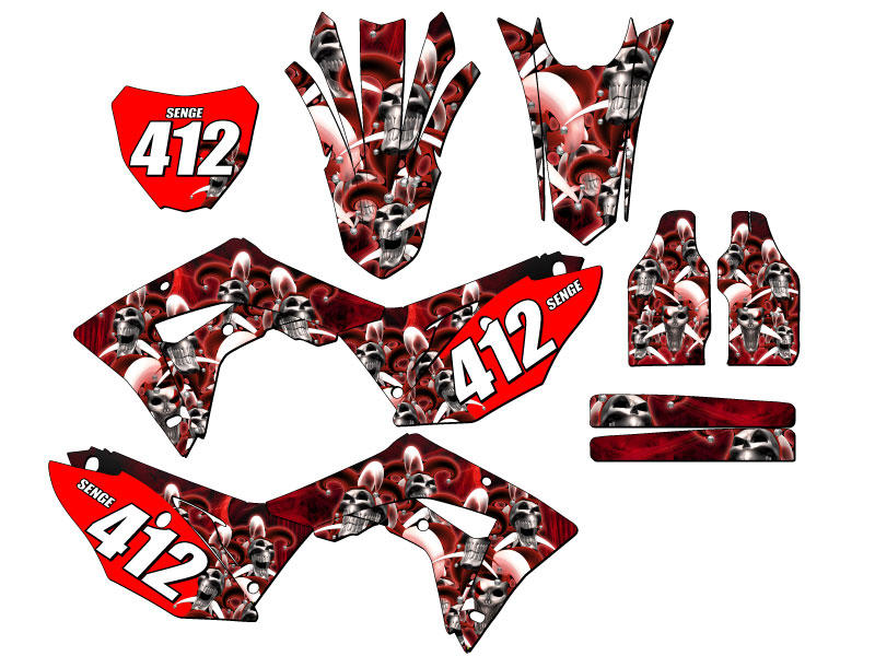 Kit de gráficos CRF 450 RX JESTER 2017-2018 Red Senge compatible con Honda - Imagen 8 de 10