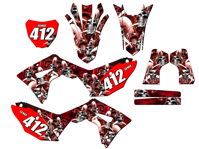 2019-2020 CRF 450 RX JESTER Red Senge Graphics Kit Compatible with Honda - Picture 8 of 10