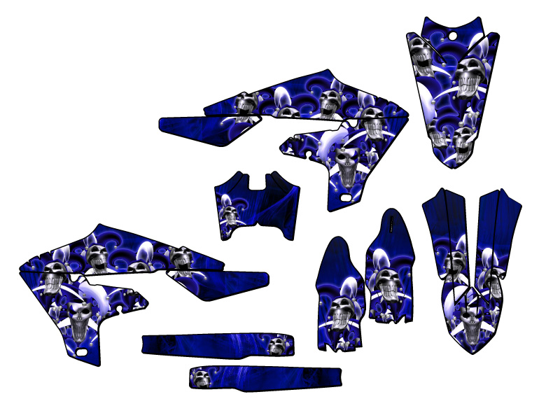 2019-2023 WR 450 F JESTER Blue Senge Graphics Kit Compatible with Yamaha - Foto 2 di 10