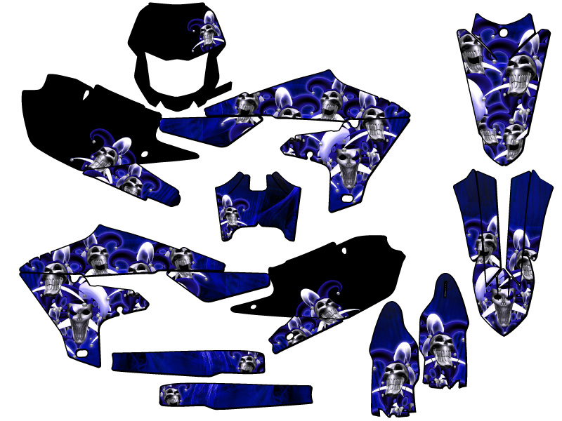 2019-2023 WR 450 F JESTER Blue Senge Graphics Kit Compatible with Yamaha - Foto 5 di 10