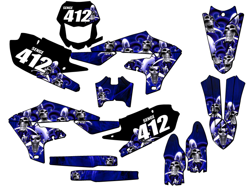 2019-2023 WR 450 F JESTER Blue Senge Graphics Kit Compatible with Yamaha - Foto 8 di 10