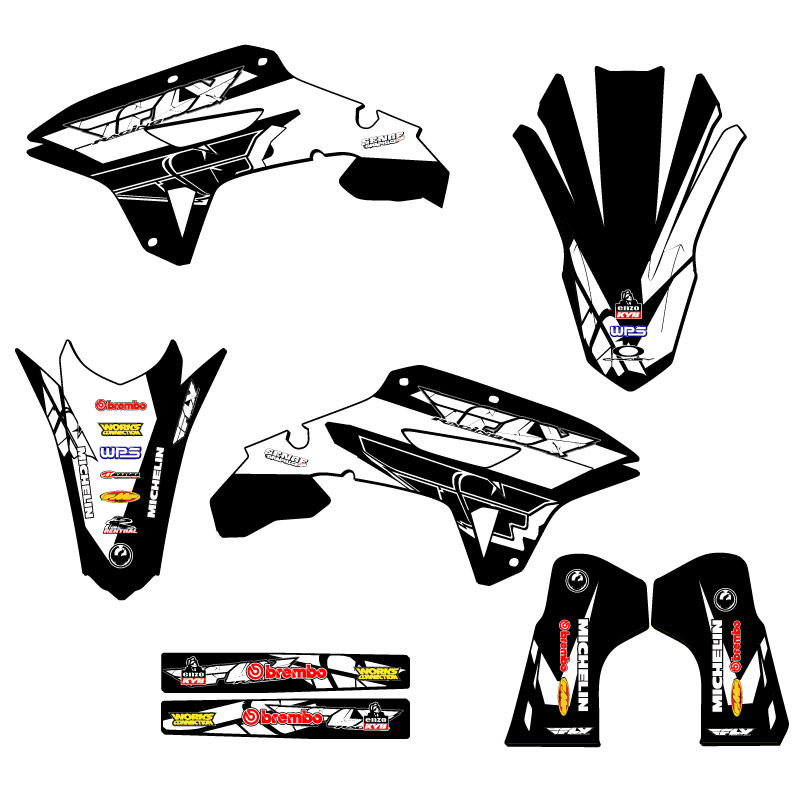 2021-2023 CRF 450 RX 13 FLY Black Senge Graphics Kit Compatible with Honda - Picture 2 of 10