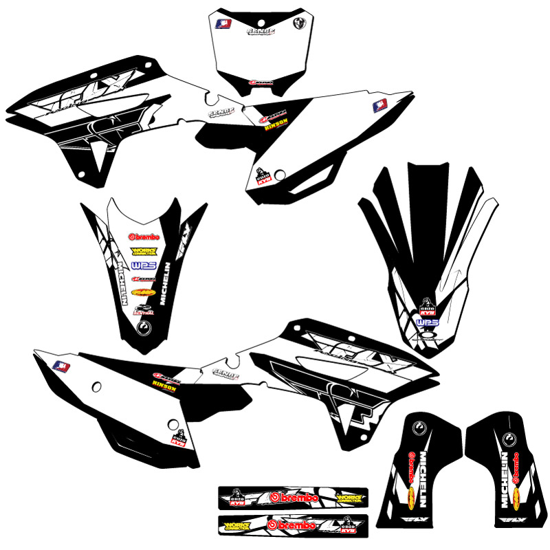 2021-2023 CRF 450 RX 13 FLY Black Senge Graphics Kit Compatible with Honda - Picture 5 of 10
