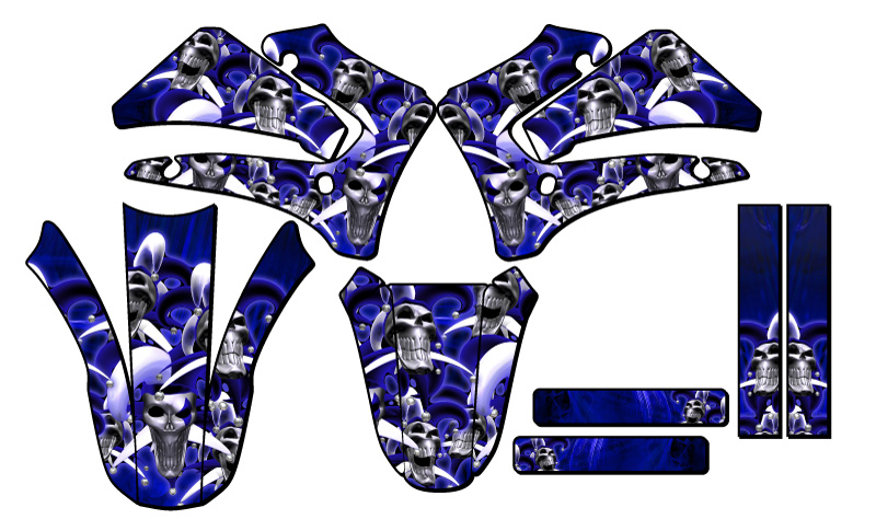2000-2007 TTR 125 JESTER Blue Senge Graphics Kit Compatible with Yamaha - Picture 2 of 10