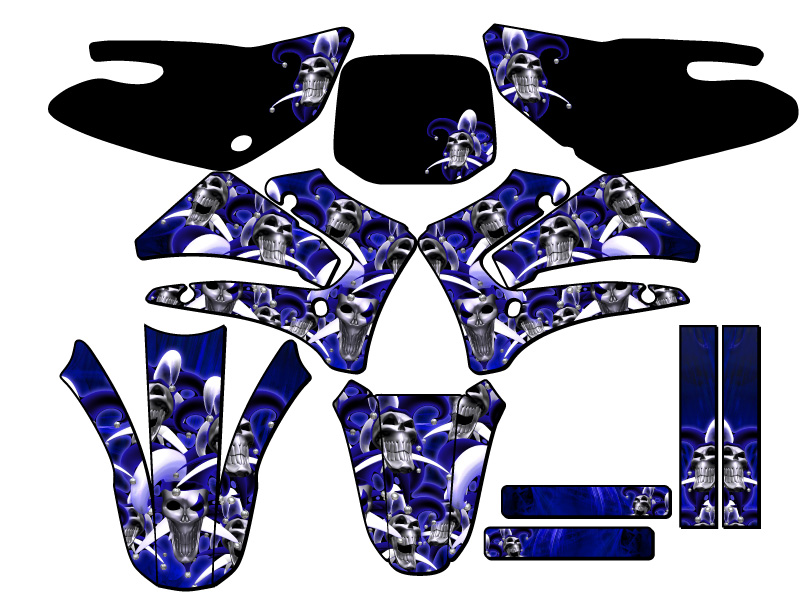 2000-2007 TTR 125 JESTER Blue Senge Graphics Kit Compatible with Yamaha - Picture 5 of 10