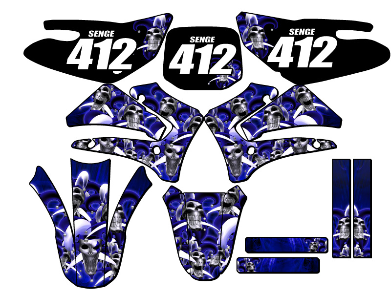 2000-2007 TTR 125 JESTER Blue Senge Graphics Kit Compatible with Yamaha - Picture 8 of 10