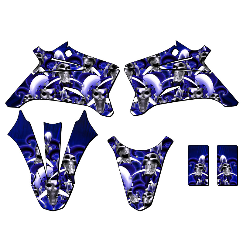 Kit de gráficos TTR 110 2008-2022 Blue Senge compatible con Yamaha - Imagen 2 de 10