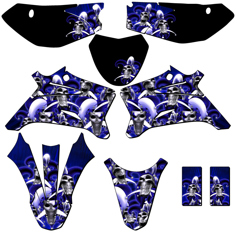 Kit de gráficos TTR 110 2008-2022 Blue Senge compatible con Yamaha - Imagen 5 de 10