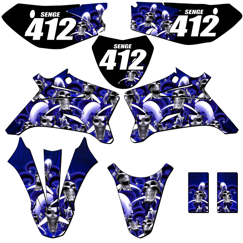 Kit de gráficos TTR 110 2008-2022 Blue Senge compatible con Yamaha - Imagen 8 de 10