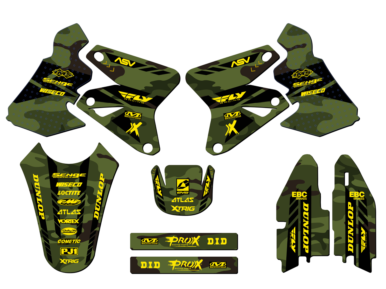 2005-2023 DRZ 400 APACHE Green Senge Graphics Kit Compatible with Suzuki - Picture 2 of 10