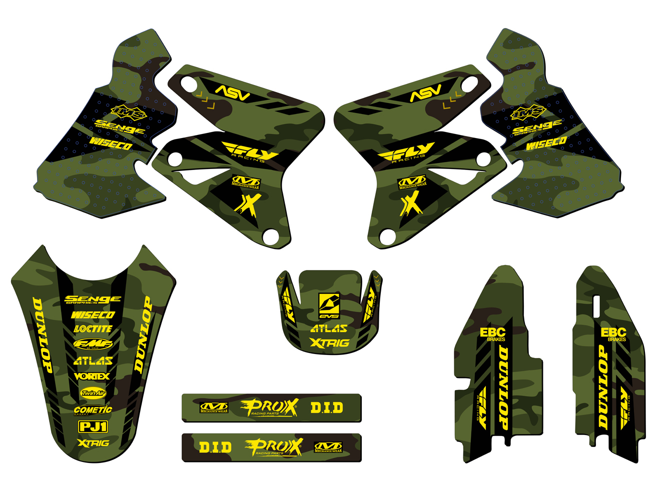 2000-2004 DRZ 400 APACHE Green Senge Graphics Kit Compatible with Suzuki - Picture 2 of 10