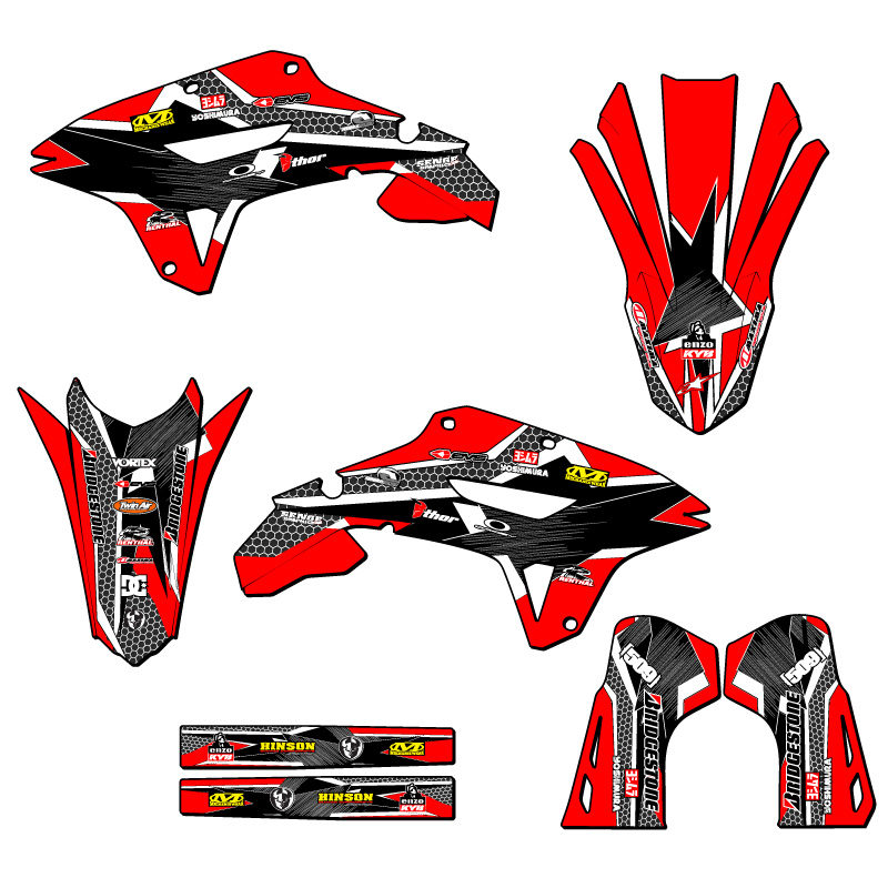 2021-2023 CRF 450 RX PODIUM Red Senge Graphics Kit compatible con Honda - Imagen 2 de 10
