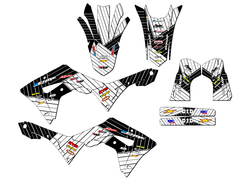 2019-2020 CRF 450 RX RACE SERIES White Senge Graphics Kit Compatible with Honda - Picture 2 of 10