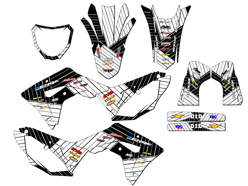2019-2020 CRF 450 RX RACE SERIES White Senge Graphics Kit Compatible with Honda - Picture 5 of 10
