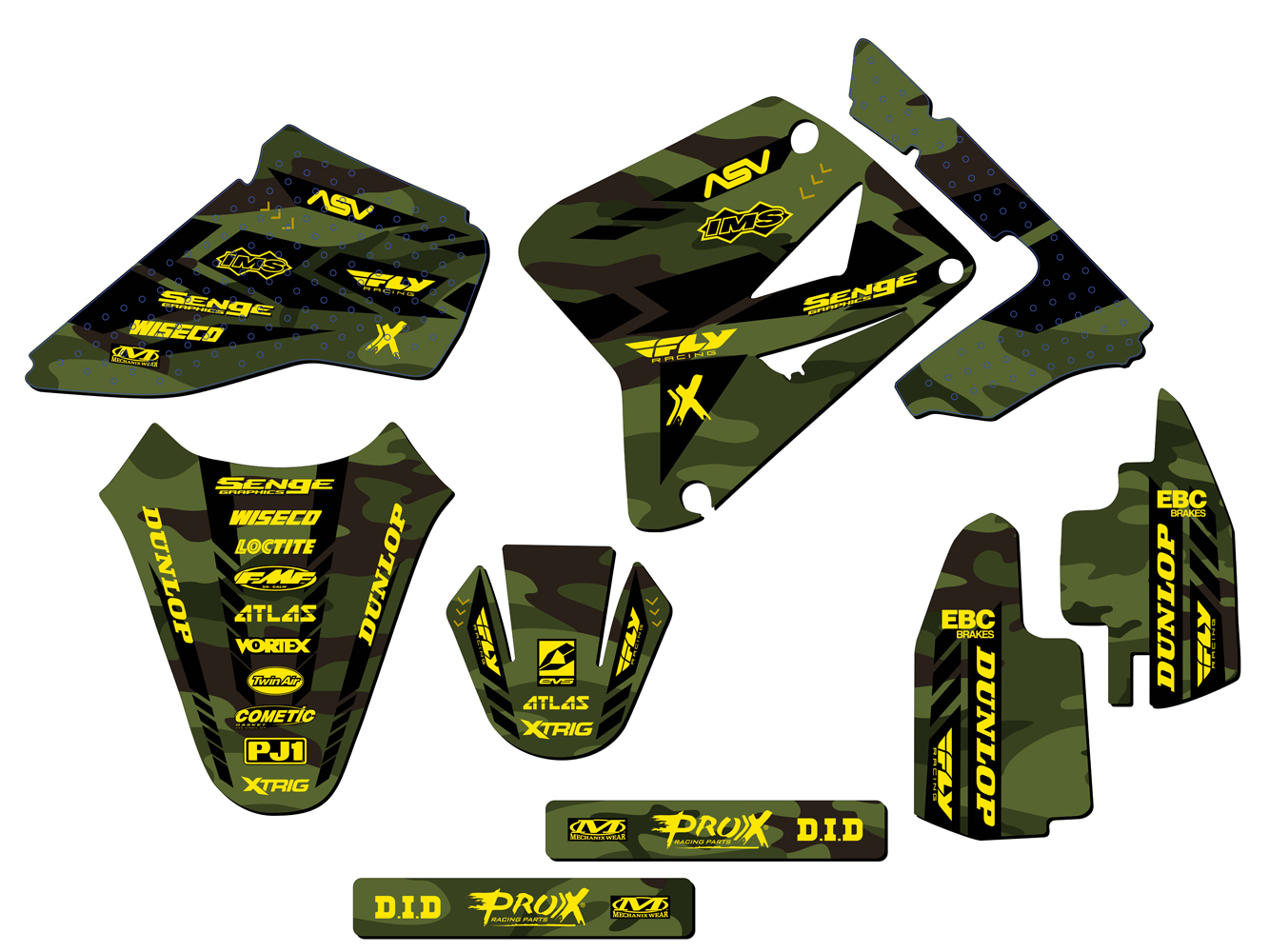 2001-2004 RM 85 APACHE Green Senge Graphics Kit Compatible with Suzuki - Picture 2 of 10