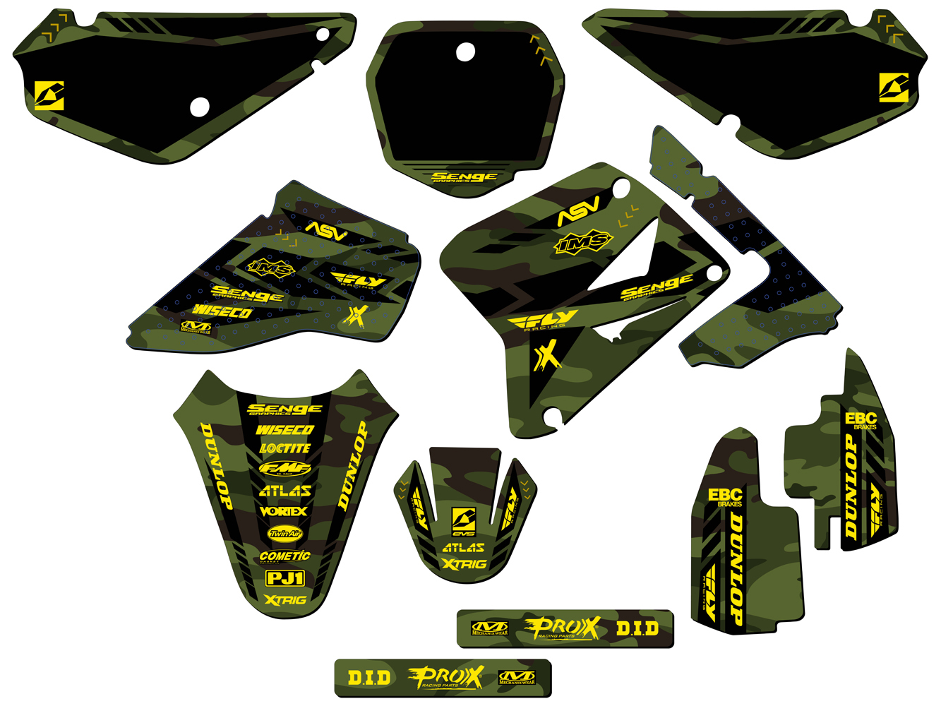 2001-2004 RM 85 APACHE Green Senge Graphics Kit Compatible with Suzuki - Picture 5 of 10