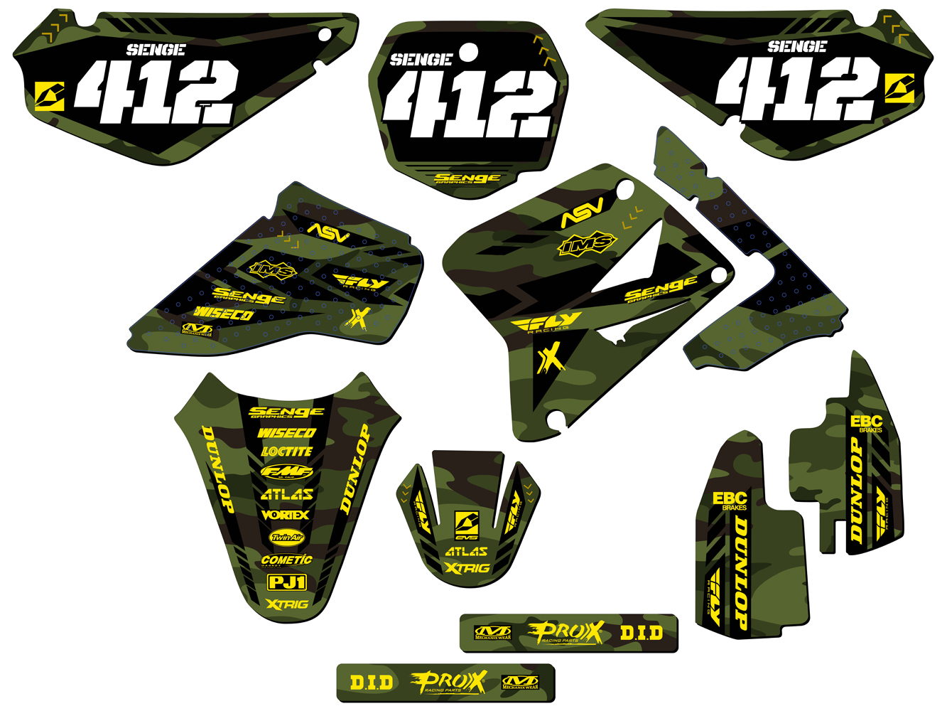 2001-2004 RM 85 APACHE Green Senge Graphics Kit Compatible with Suzuki - Picture 8 of 10