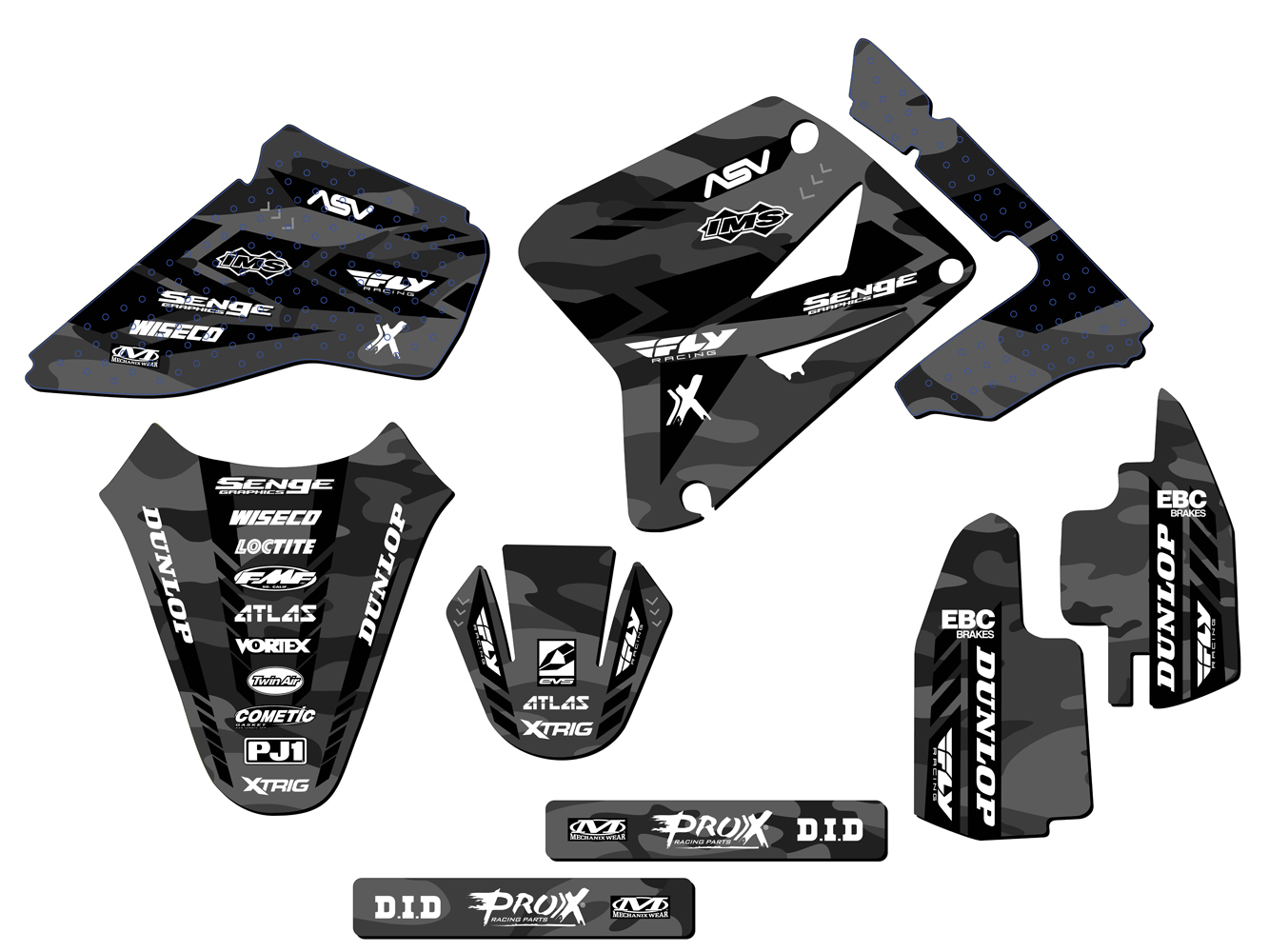 Kit de gráficos Senge RM 85 APACHE 2001-2004 gris compatible con Suzuki - Imagen 2 de 10