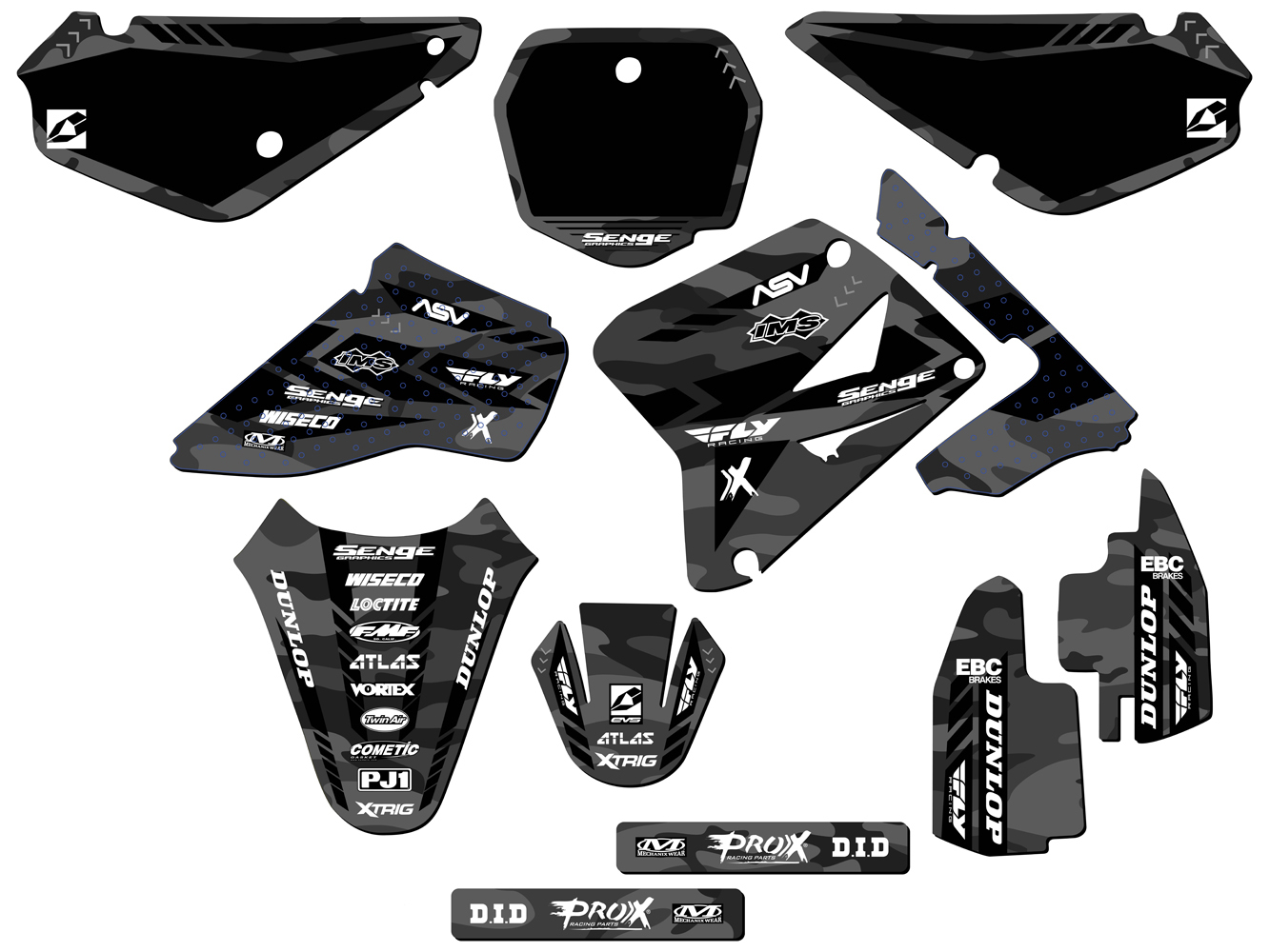 Kit de gráficos Senge RM 85 APACHE 2001-2004 gris compatible con Suzuki - Imagen 5 de 10